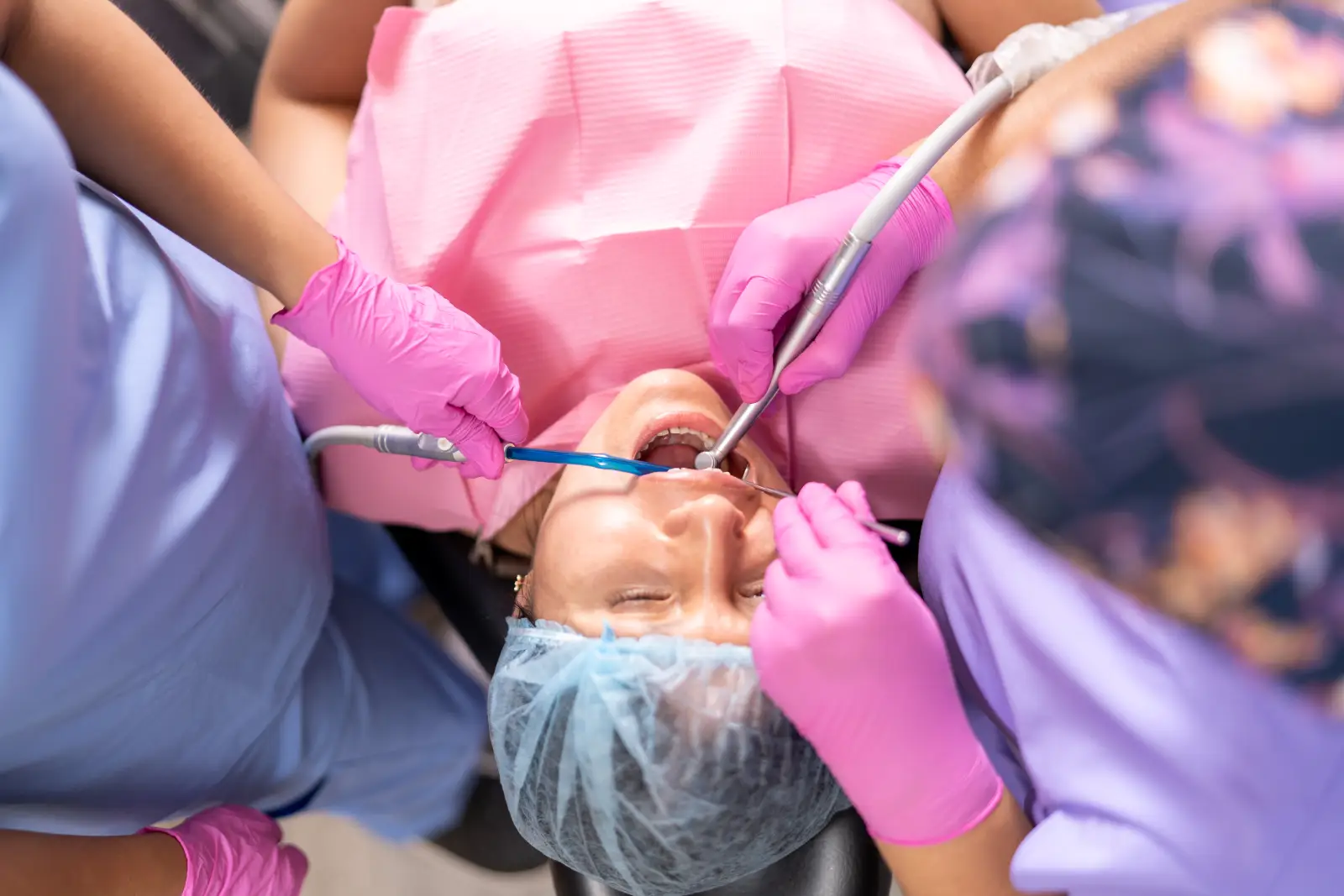 dentist working on a patient
