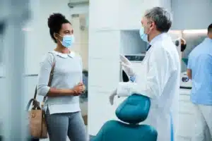 black woman communicating