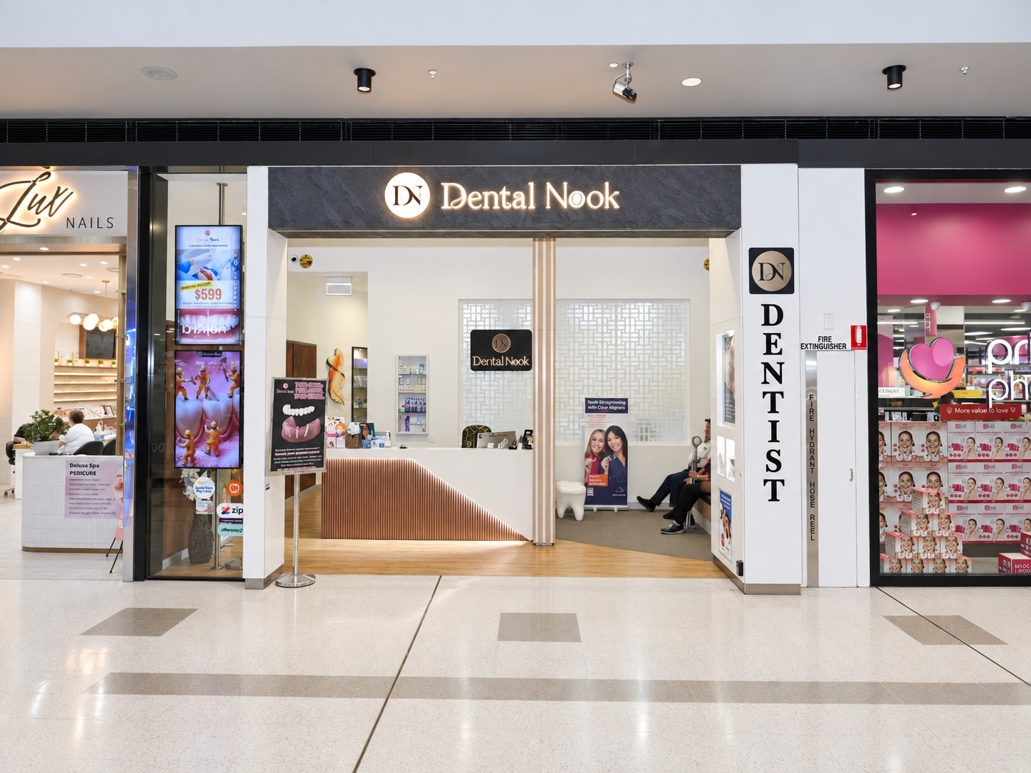Front entrance to Dental Nook dental clinic in Carindale
